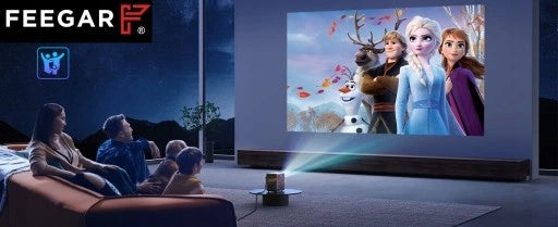 Mini LED Nešiojamas Projektorius TV Feegar SHOW WiFi 5G Bluetooth FOCUS