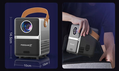 Mini LED Nešiojamas Projektorius TV Feegar SHOW WiFi 5G Bluetooth FOCUS