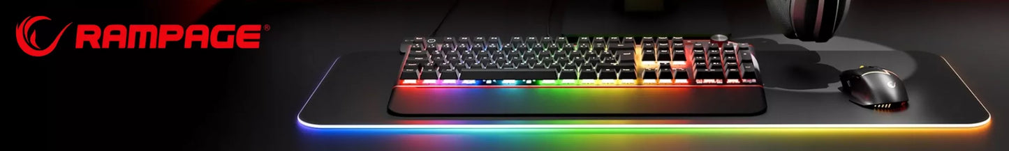 Žaidimų aušinimo stovas Rampage PROTE R6 – 10–17", RGB, reguliuojamas