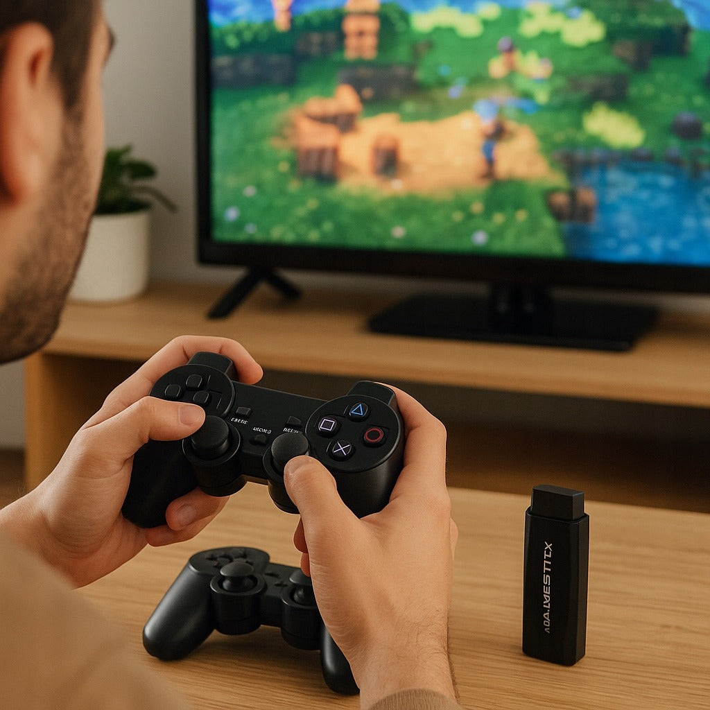 Retro HDMI konsolė – 2000+ žaidimų su 2 belaidžiais pulteliais