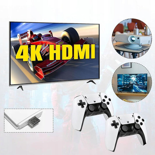 Retro TV žaidimų sistema – 20 000 žaidimų, belaidžiai pulteliai, 4K HDMI