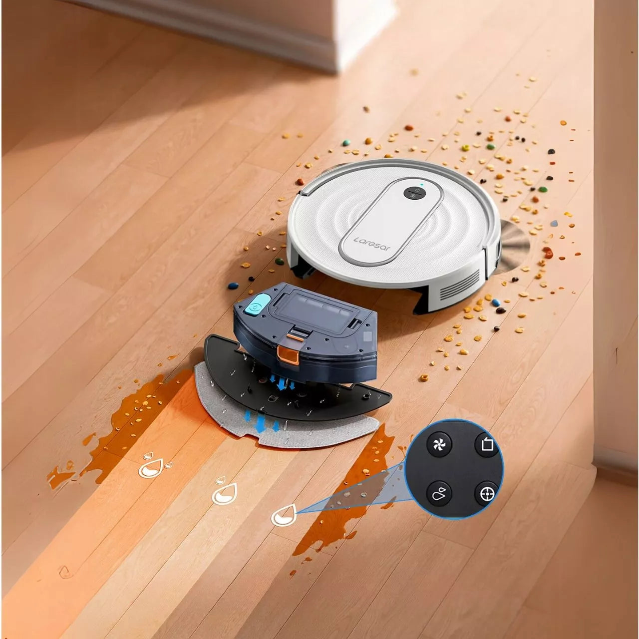 Automatinis robotas Laresar P10 – valymo robotas su 4500 Pa galia
