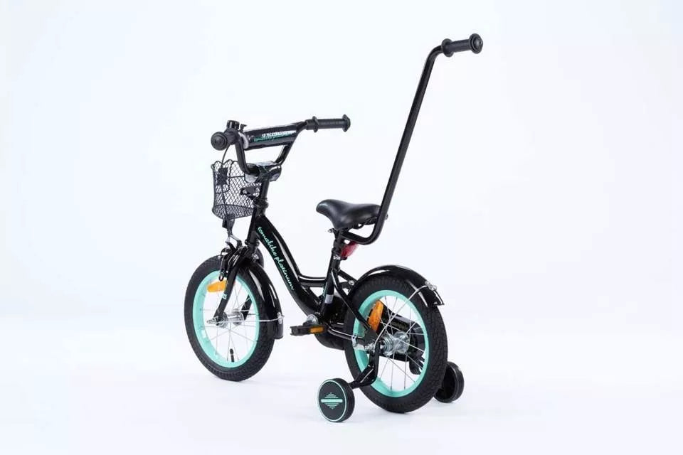Dviratis TOMABIKE Platinum 14 colių su rankena, krepšeliu, skambučiu ir V-brake stabdžiais 14"