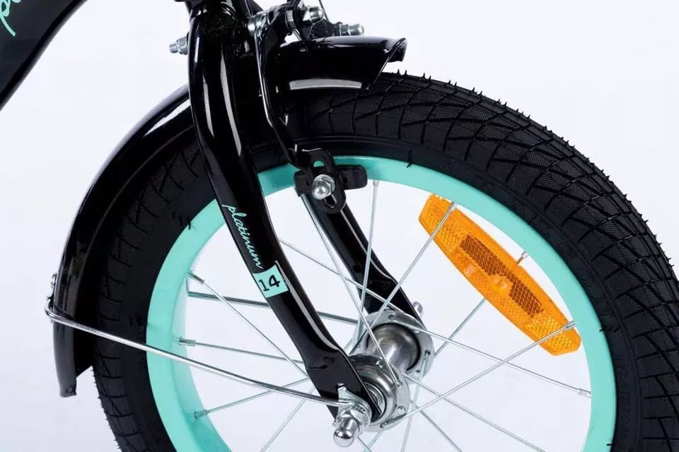 Dviratis TOMABIKE Platinum 14 colių su rankena, krepšeliu, skambučiu ir V-brake stabdžiais 14"