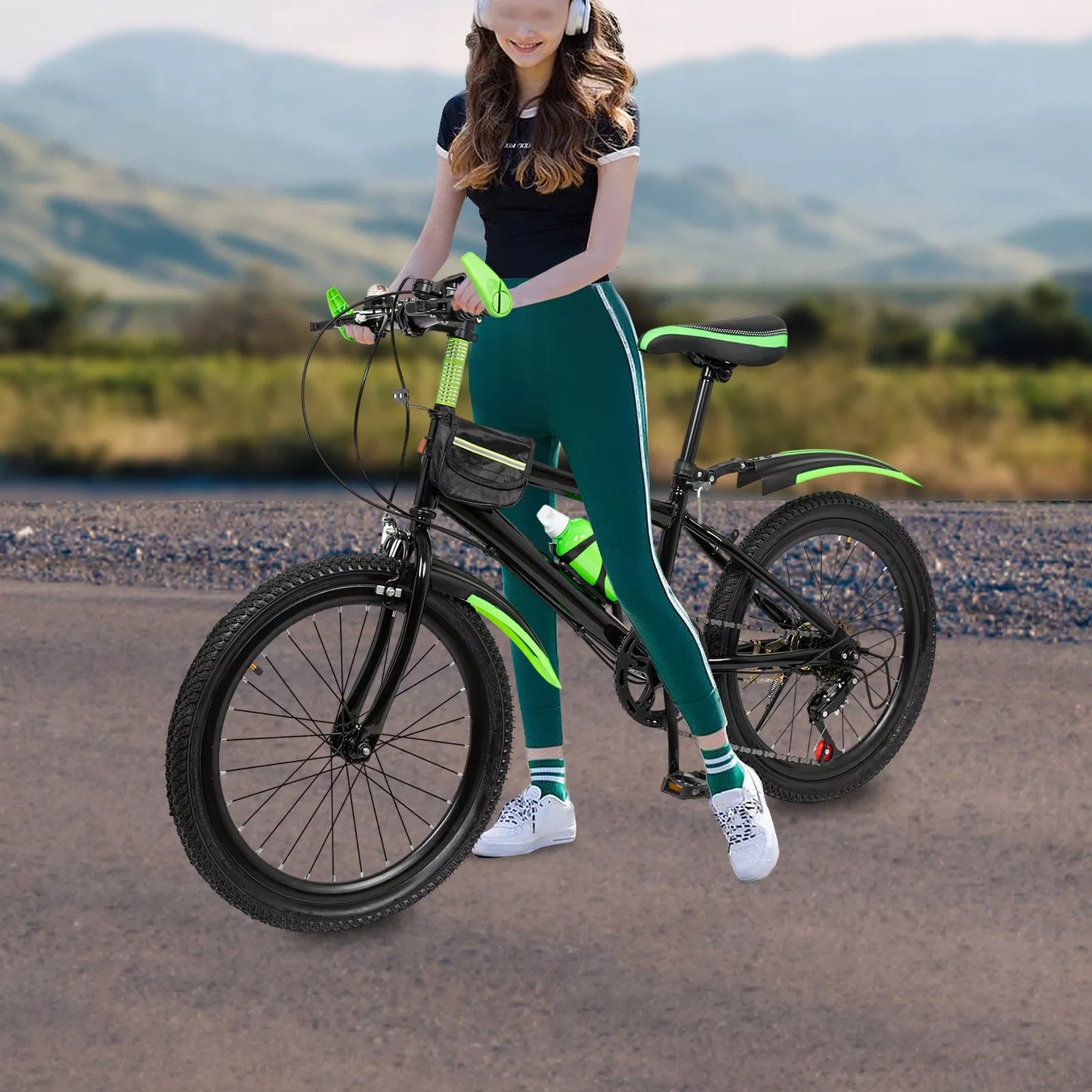 Rower dziecięcy górski MTB 20" dla chłopców i dziewczynek, zielony