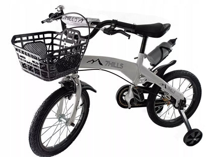 Vaikiškas dviratis 7Hills 45 cm, baltas + gertuvė, pompa ir skambutis
