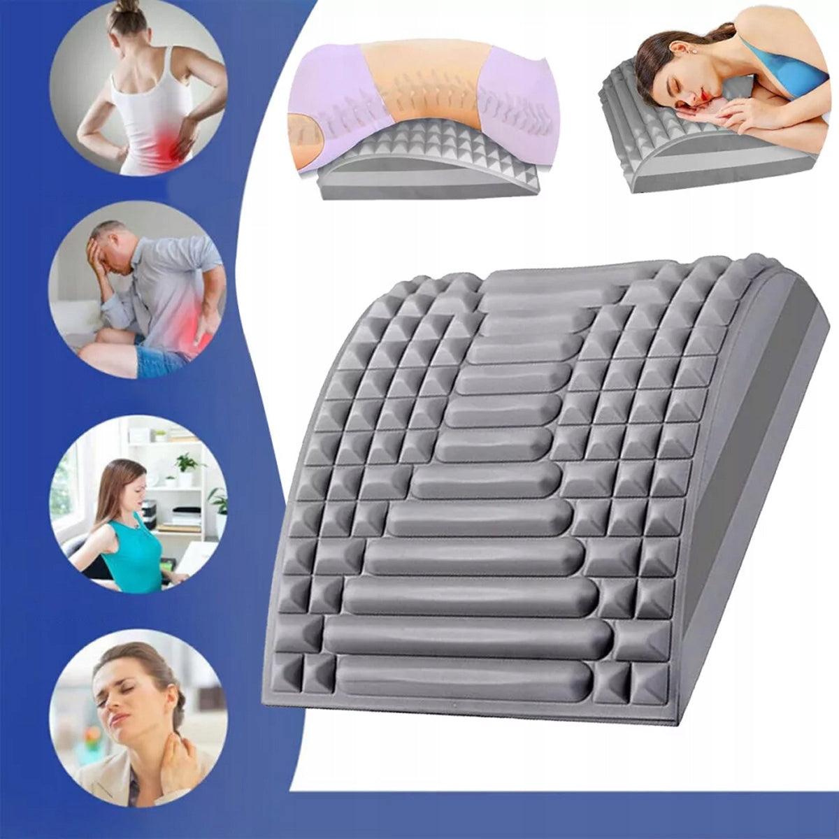 Elastingas kaklo ir nugaros masažuoklis-tempiklis