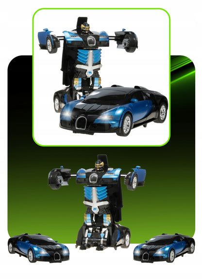Nuotoliniu būdu valdomas automobilis Robot Transformacija Bugatti su Valdymo Pultu