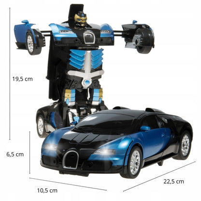 Nuotoliniu būdu valdomas automobilis Robot Transformacija Bugatti su Valdymo Pultu