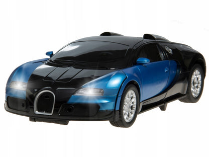 Nuotoliniu būdu valdomas automobilis Robot Transformacija Bugatti su Valdymo Pultu