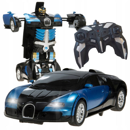 Nuotoliniu būdu valdomas automobilis Robot Transformacija Bugatti su Valdymo Pultu