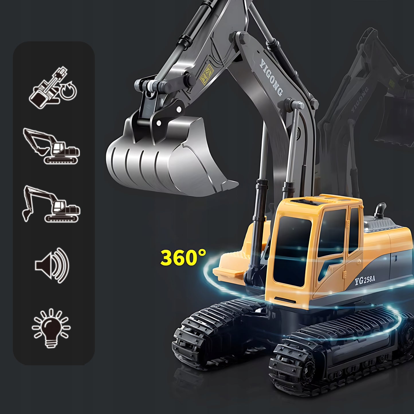 Nuotoliniu būdu valdomas automobilis su pulteliu – žaislas vaikams, berniukams, šventėms