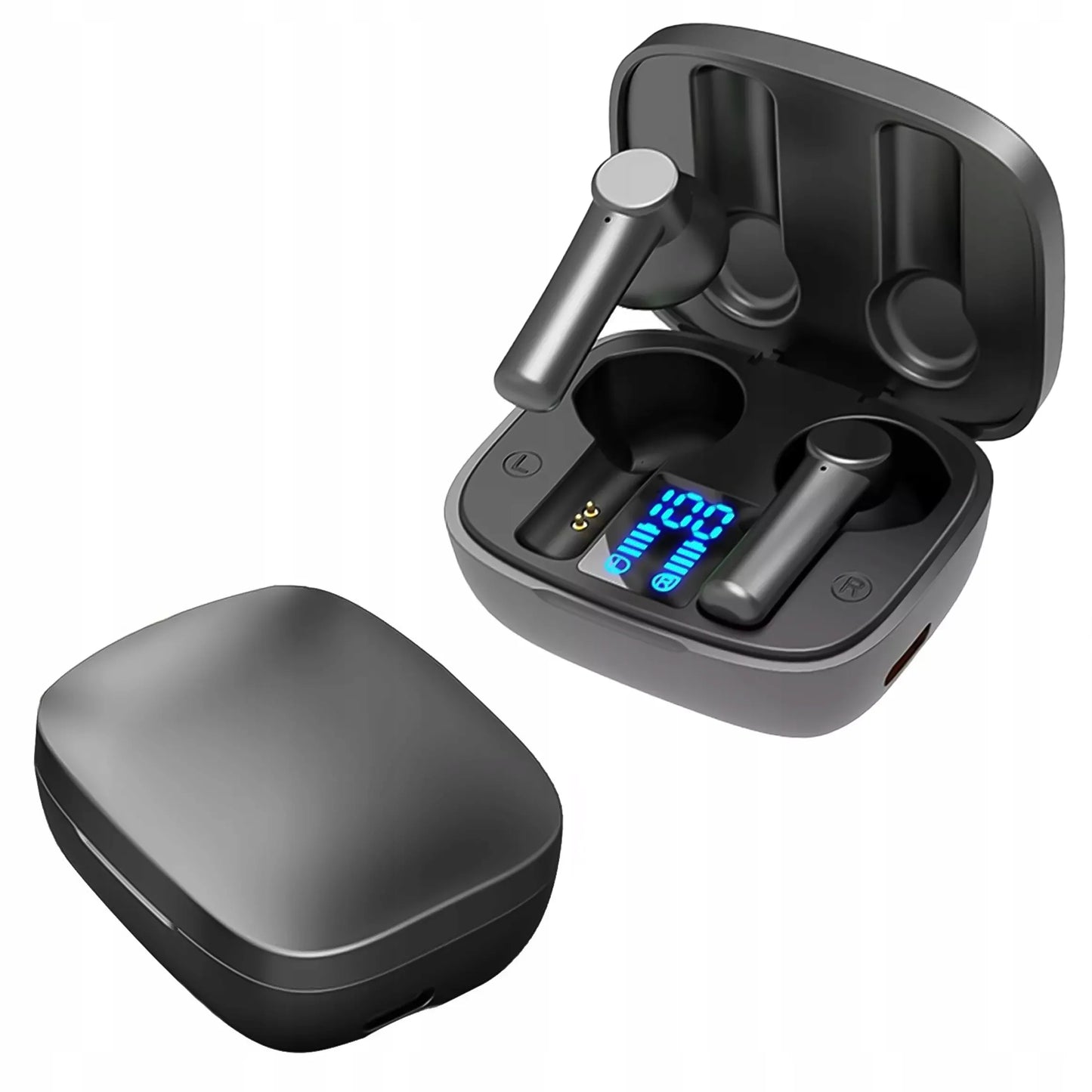 Belaidės ausinės Alogy TWS APTX sportinės Bluetooth 5.0 su įkrovimo dėkle