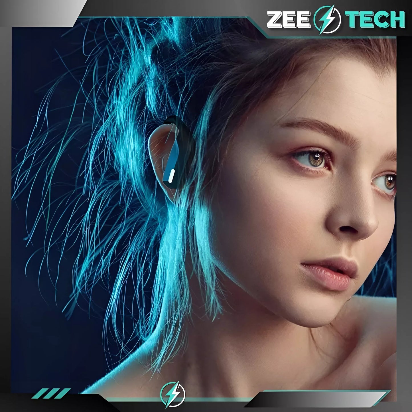 Belaidės ausinės su mikrofonu, „Bluetooth“, sportinės, žaidimų