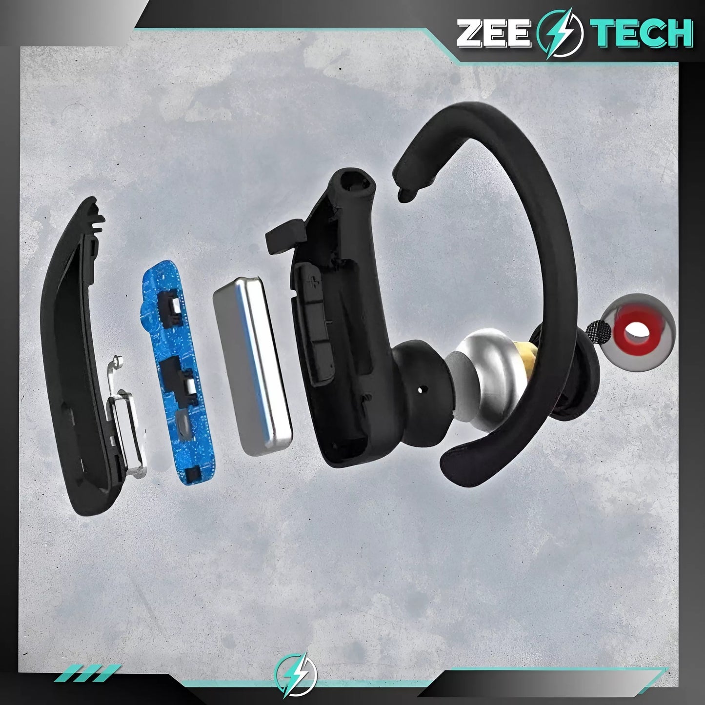 Belaidės ausinės su mikrofonu, „Bluetooth“, sportinės, žaidimų