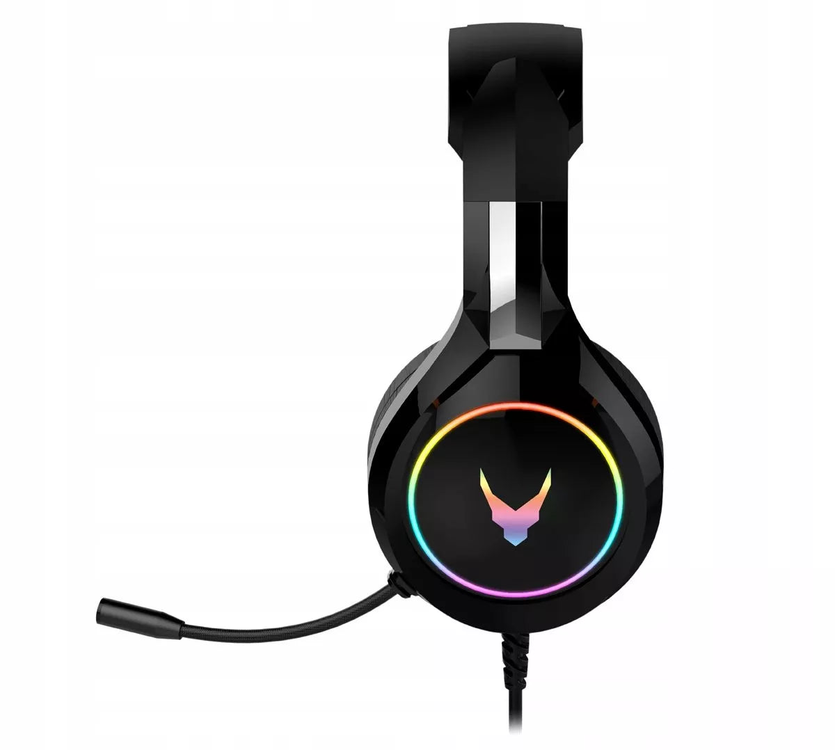 AUSINĖS SU MIKROFONU NEŠIOJAMAM KOMPIUTERIUI, XBOX, PS4 KONSOLEMS, DIDELĖS, ŠVIEČIANČIOS, ŽAIDIMŲ