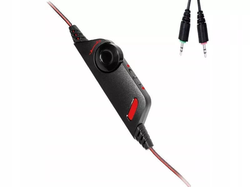 Žaidimų ausinės kompiuteriui su mikrofonu, USB + 2 x mini JACK