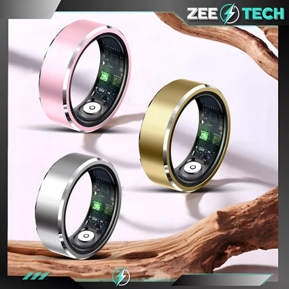 SMART RING išmanusis žiedas su funkcijomis: širdies ritmas, kraujospūdis, miego ir sporto stebėjimas