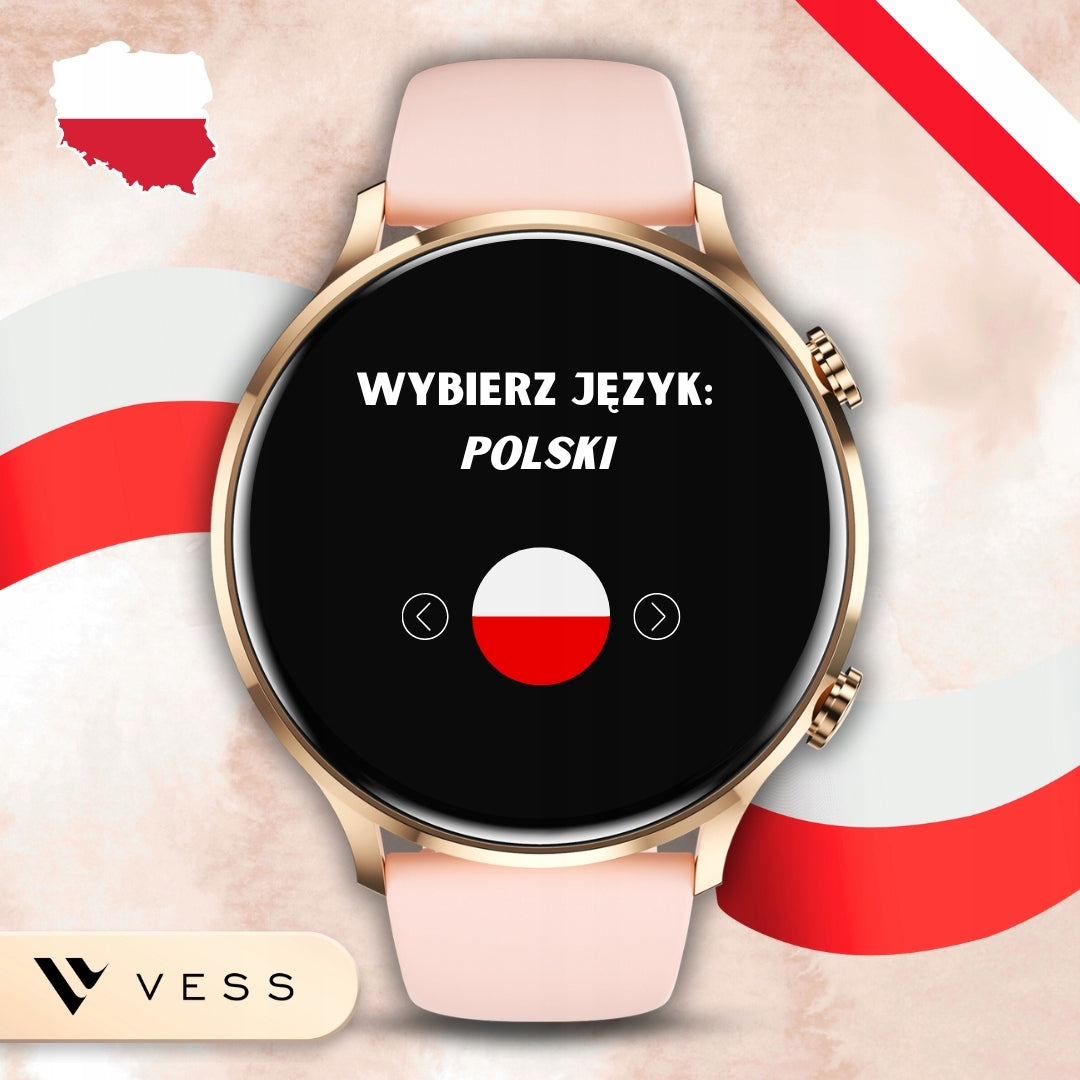 Moteriškas išmanusis laikrodis (Smartwatch) su skambučių funkcija, atsparus vandeniui + 4 dirželiai