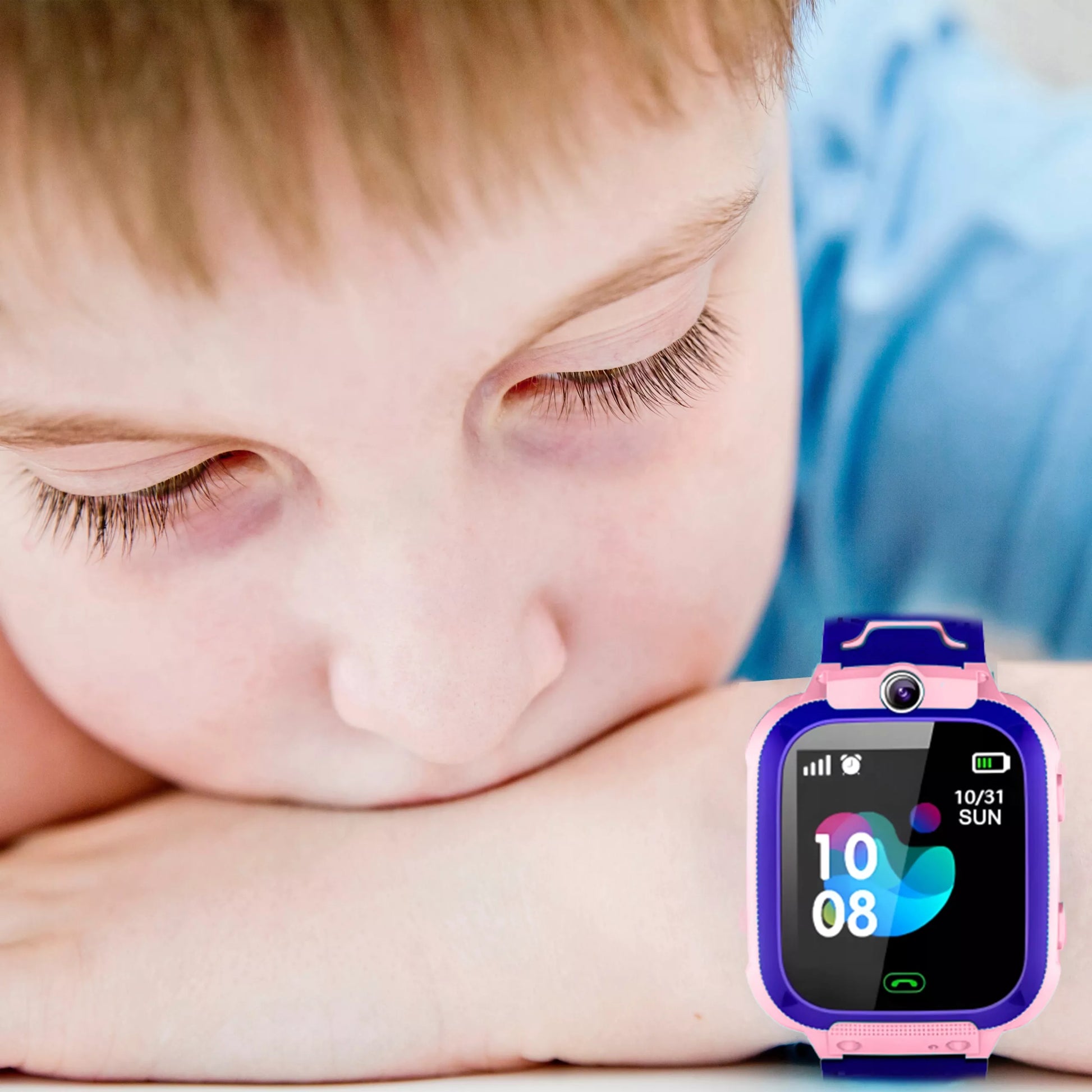 SMARTWATCH vaikams laikrodis GPS seklys SOS vaikiškas rožinis SMART