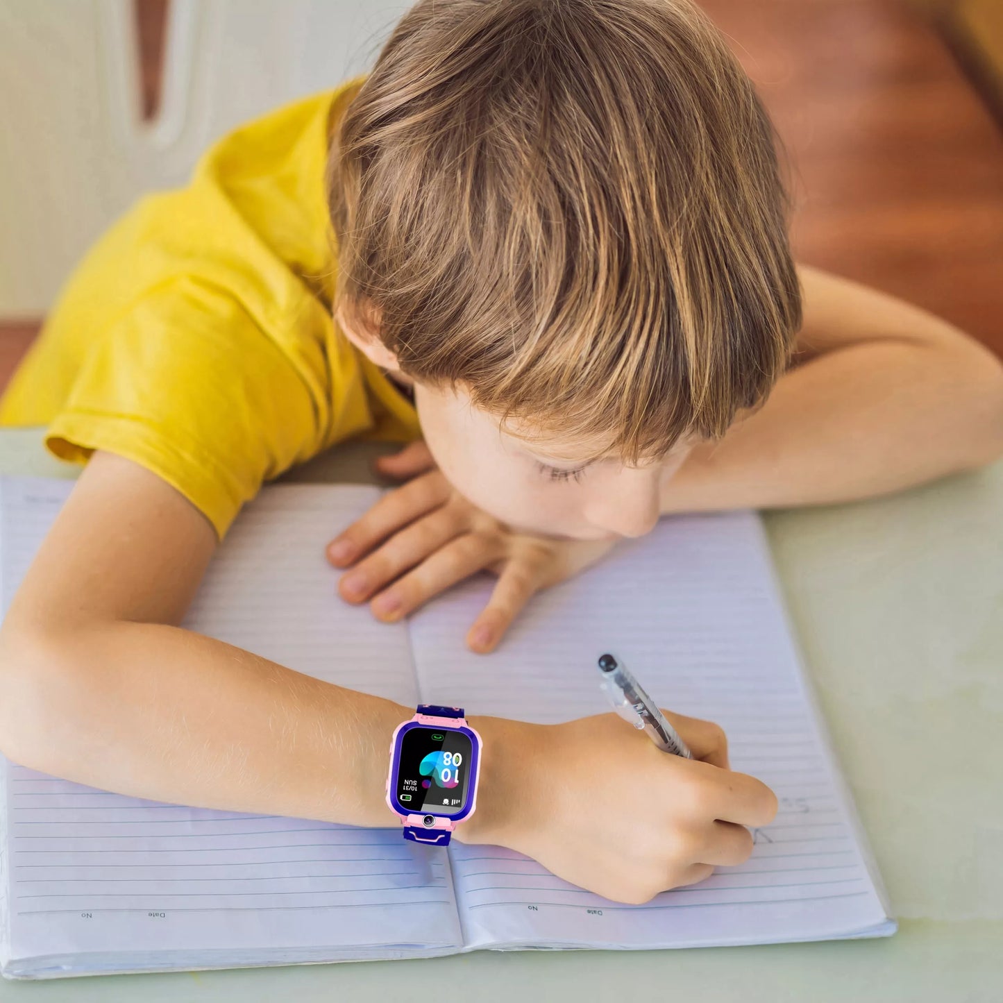SMARTWATCH vaikams laikrodis GPS seklys SOS vaikiškas rožinis SMART