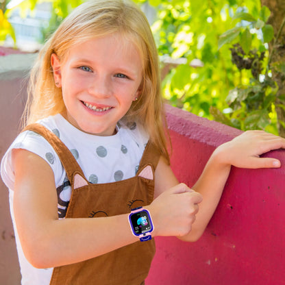 SMARTWATCH vaikams laikrodis GPS seklys SOS vaikiškas rožinis SMART