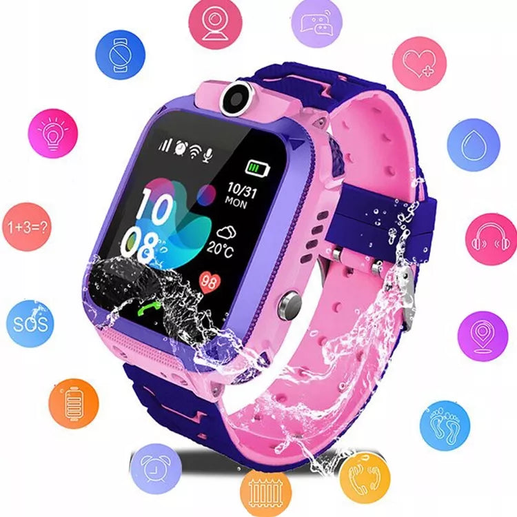 SMARTWATCH vaikams laikrodis GPS seklys SOS vaikiškas rožinis SMART