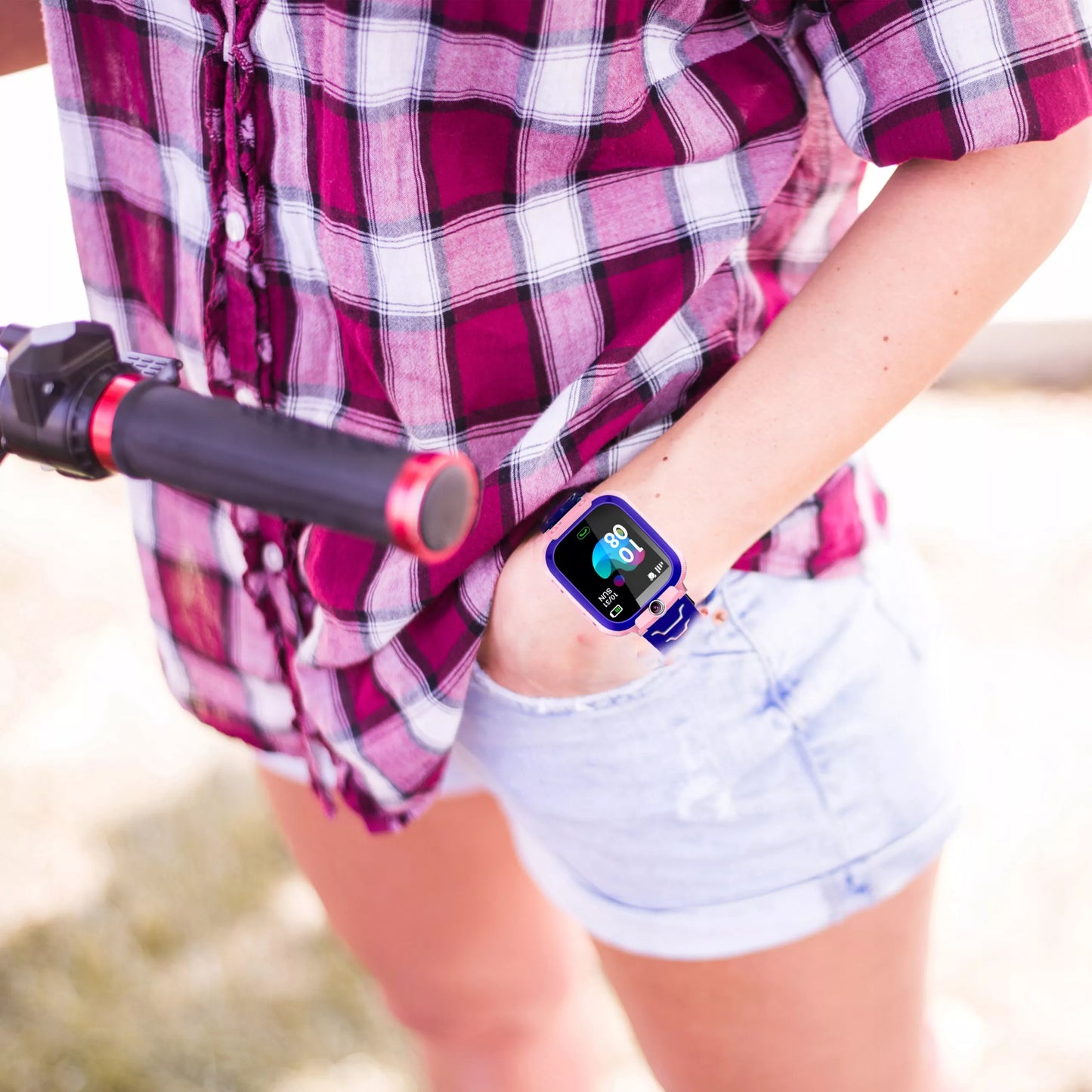 SMARTWATCH vaikams laikrodis GPS seklys SOS vaikiškas rožinis SMART