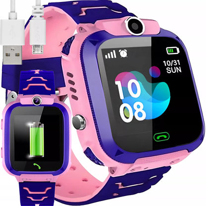 SMARTWATCH vaikams laikrodis GPS seklys SOS vaikiškas rožinis SMART