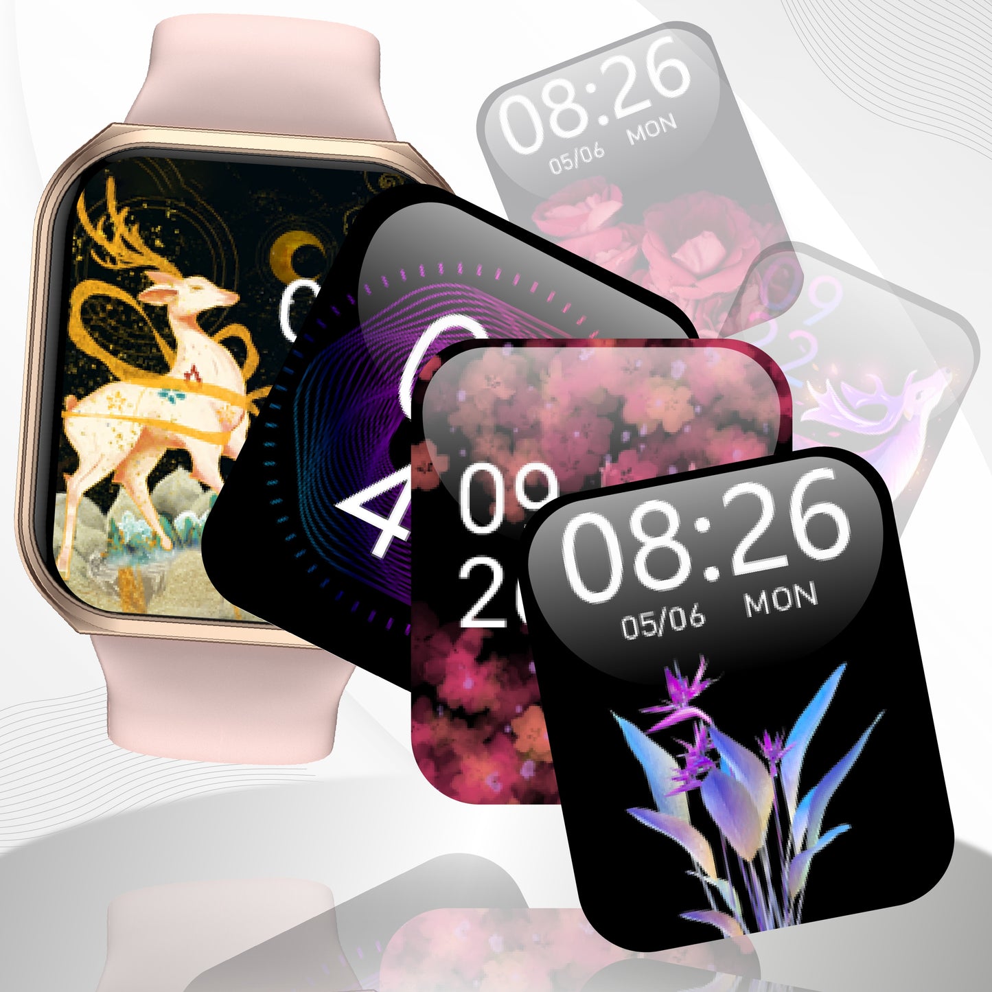 SMARTWATCH Moteriškas laikrodis SKAMBUČIŲ PRIĖMIMAS, ATSPARUS VANDENIUI, LIETUVIŠKAS MENIU