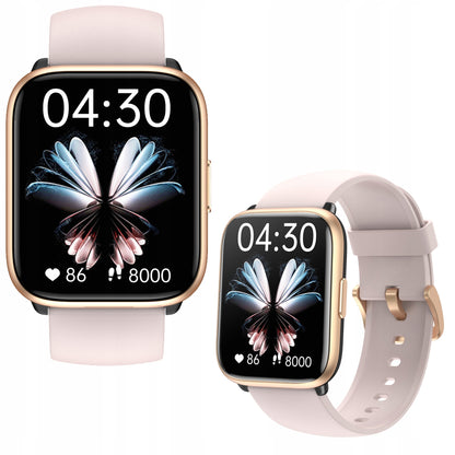 SMARTWATCH Moteriškas laikrodis SKAMBUČIŲ PRIĖMIMAS, ATSPARUS VANDENIUI, LIETUVIŠKAS MENIU