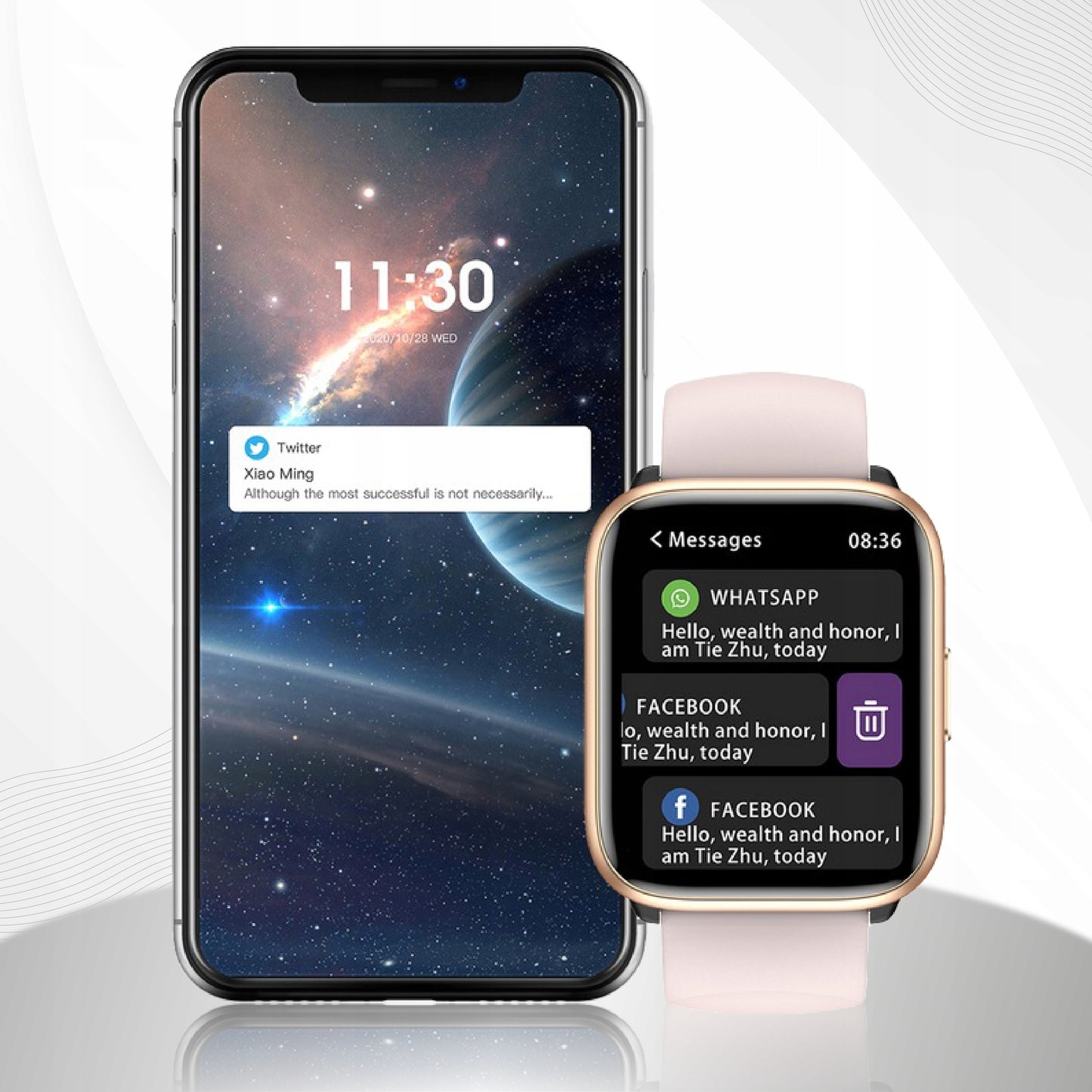 SMARTWATCH Moteriškas laikrodis SKAMBUČIŲ PRIĖMIMAS, ATSPARUS VANDENIUI, LIETUVIŠKAS MENIU
