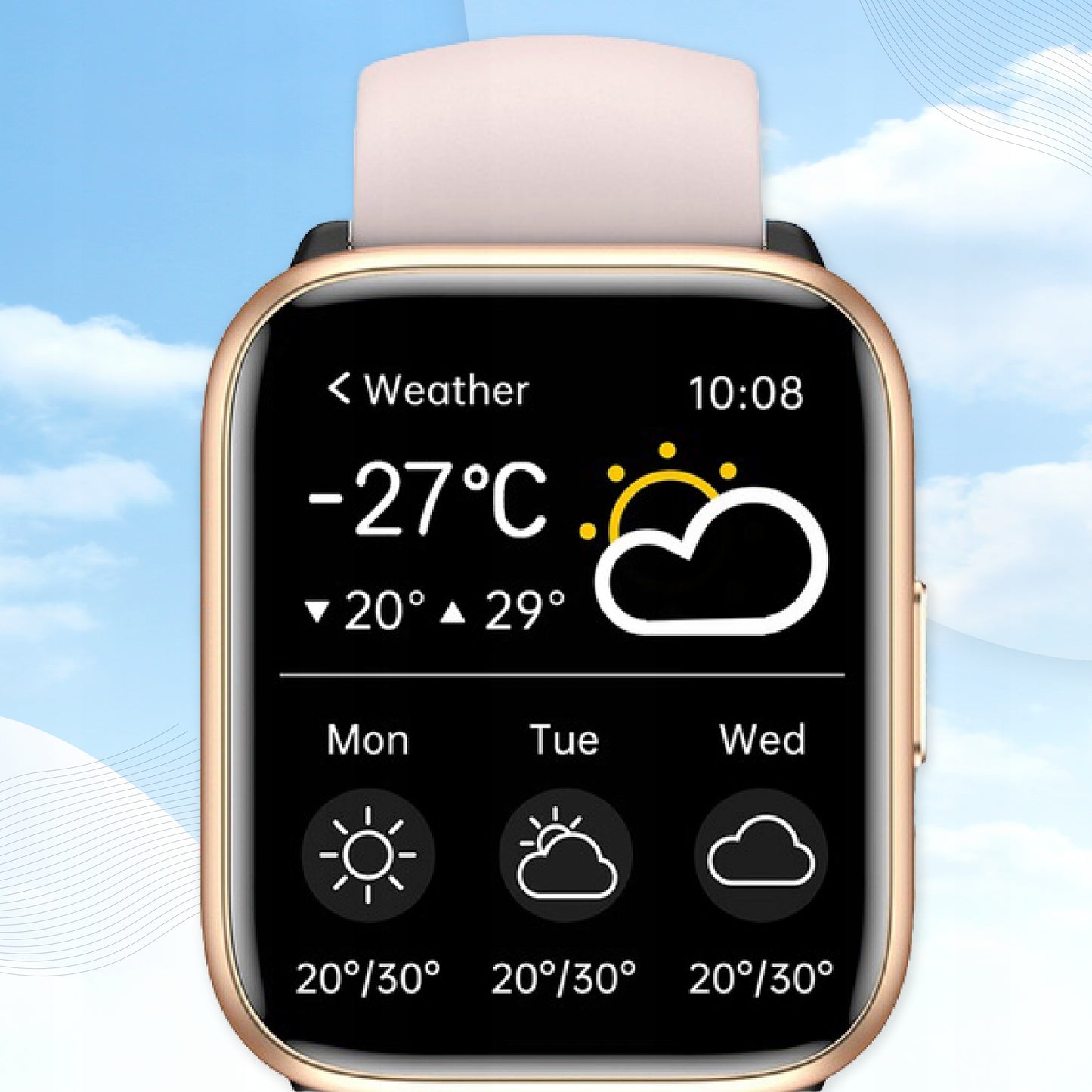 SMARTWATCH Moteriškas laikrodis SKAMBUČIŲ PRIĖMIMAS, ATSPARUS VANDENIUI, LIETUVIŠKAS MENIU