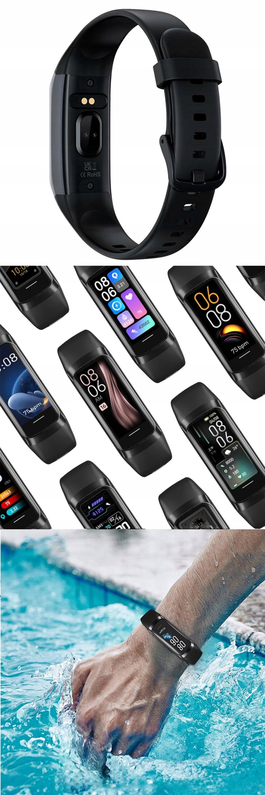 Išmanusis laikrodis Vyriškas Laikrodis Juodas Meniu PL AMOLED SMART PRO SMARTBAND GT