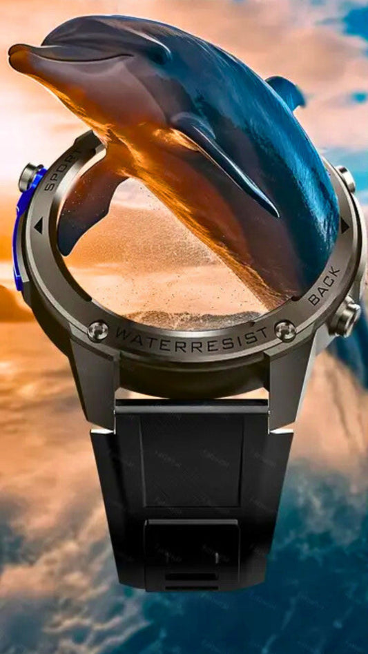 VYRIŠKAS IŠMANUSIS LAIKRODIS ATVİRAS VANDENIUI SKAMBUČIAI MENU PL SPORTAS GPS SMART WATCH DM 5ATM