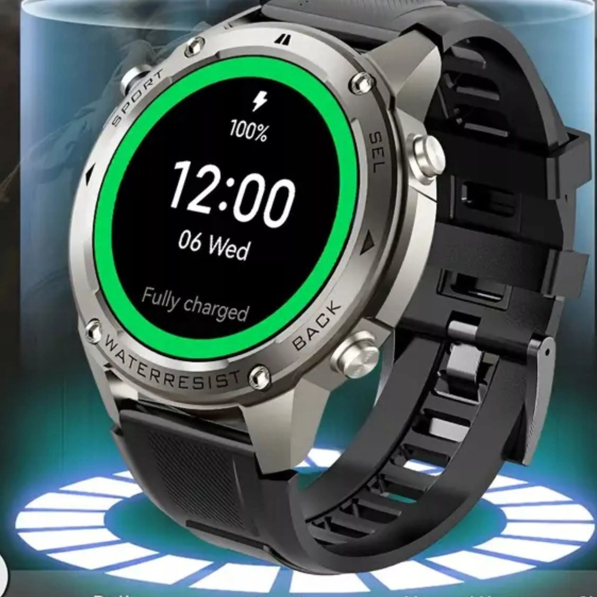 VYRIŠKAS IŠMANUSIS LAIKRODIS ATVİRAS VANDENIUI SKAMBUČIAI MENU PL SPORTAS GPS SMART WATCH DM 5ATM