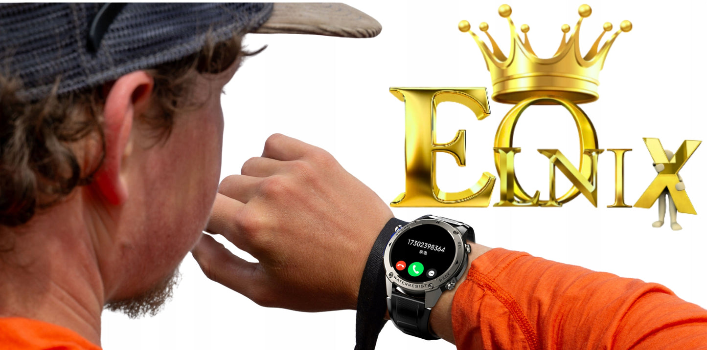 VYRIŠKAS IŠMANUSIS LAIKRODIS ATVİRAS VANDENIUI SKAMBUČIAI MENU PL SPORTAS GPS SMART WATCH DM 5ATM