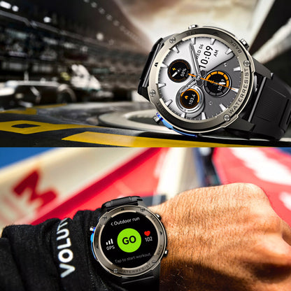 VYRIŠKAS IŠMANUSIS LAIKRODIS ATVİRAS VANDENIUI SKAMBUČIAI MENU PL SPORTAS GPS SMART WATCH DM 5ATM