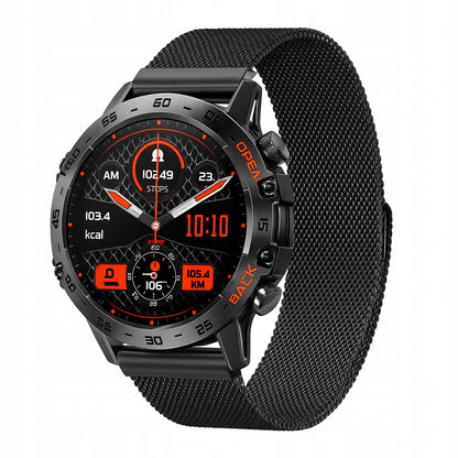 Vyriškas išmanusis laikrodis su plienine "mesh" apyranke, CARDIOWATCH, skambučiai