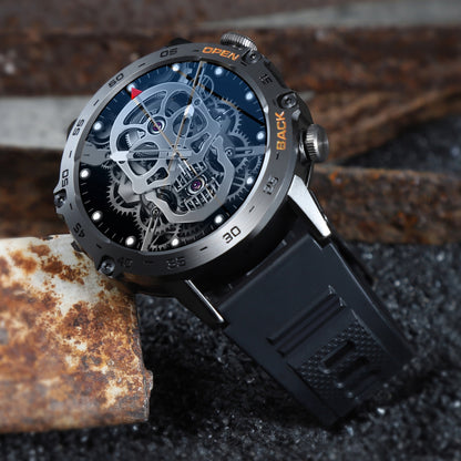 Vyriškas išmanusis laikrodis su plienine "mesh" apyranke, CARDIOWATCH, skambučiai