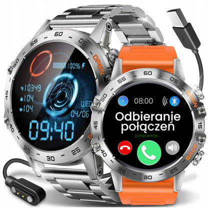 Vyriškas išmanusis laikrodis su plienine "mesh" apyranke, CARDIOWATCH, skambučiai