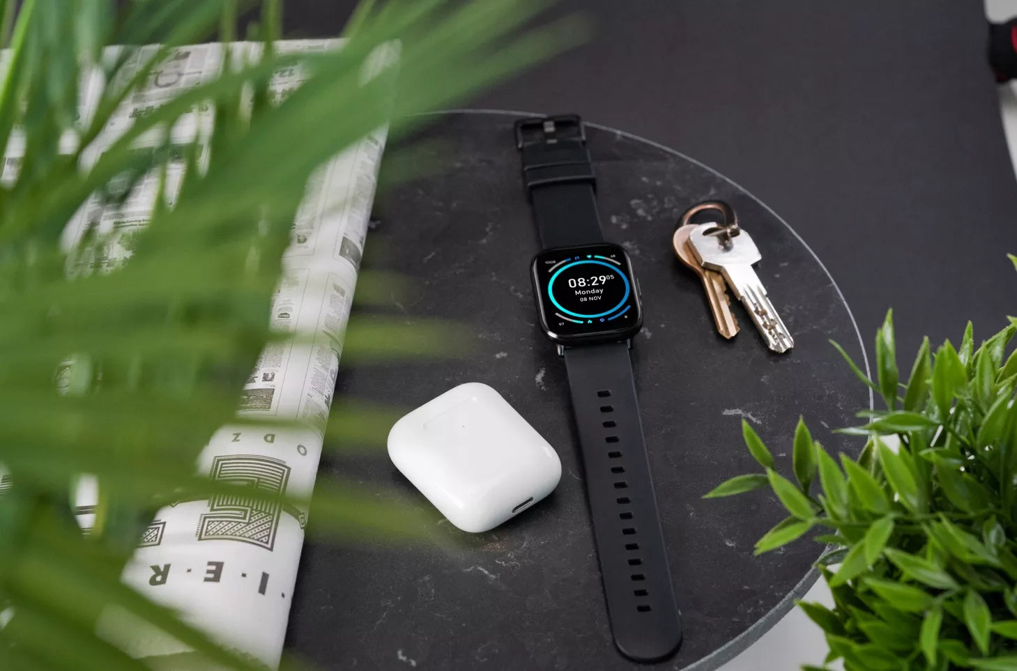 SMARTWATCH ORO-FIT PRO GT JUODA PL | AMOLED IP68 Pulsas Žingsniai