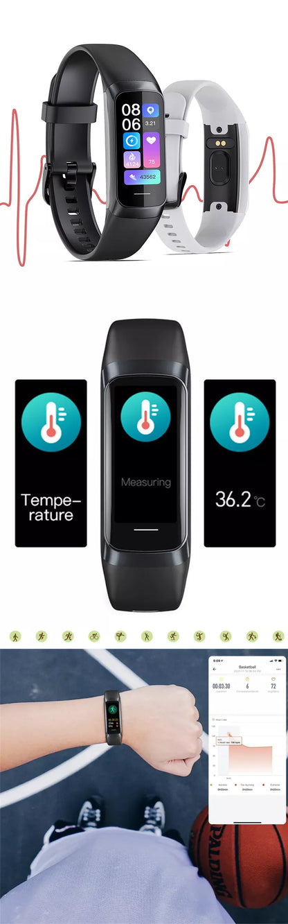 Išmanusis laikrodis AMOLED Bluetooth išmanioji apyrankė PL