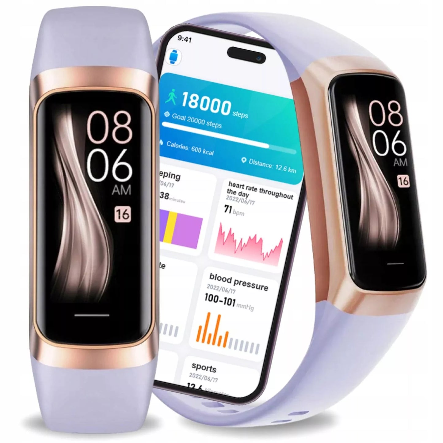 Išmanusis laikrodis AMOLED Bluetooth išmanioji apyrankė PL