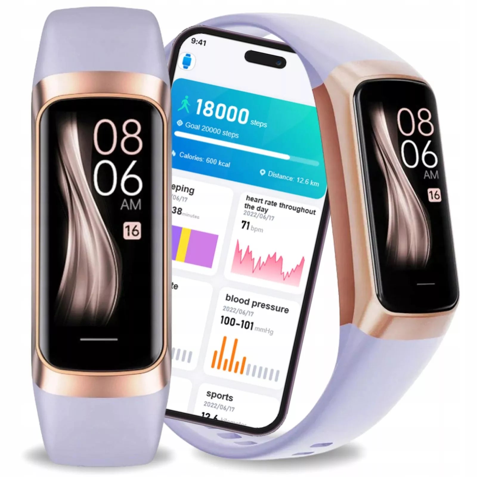 Išmanusis laikrodis AMOLED Bluetooth išmanioji apyrankė PL