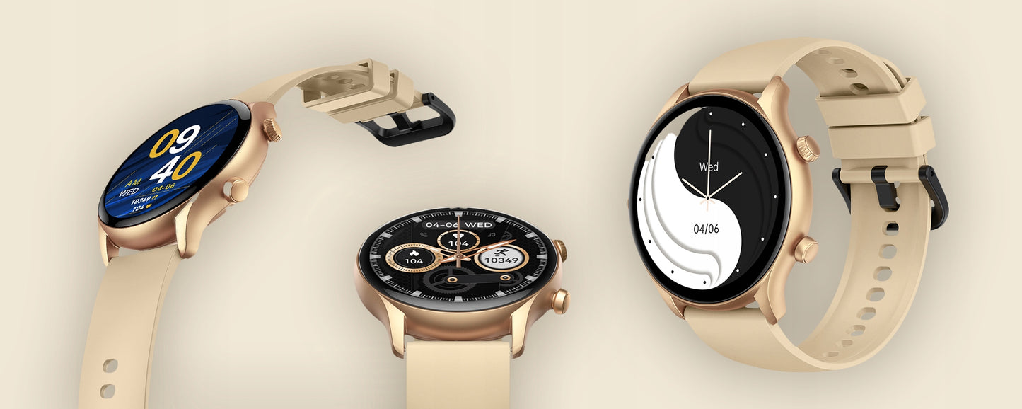 Išmanusis laikrodis Btalk 3 Plus SKAMBUČIAI SPORTAS SMART WATCH MOTERIŠKAS AUKSUOTAS