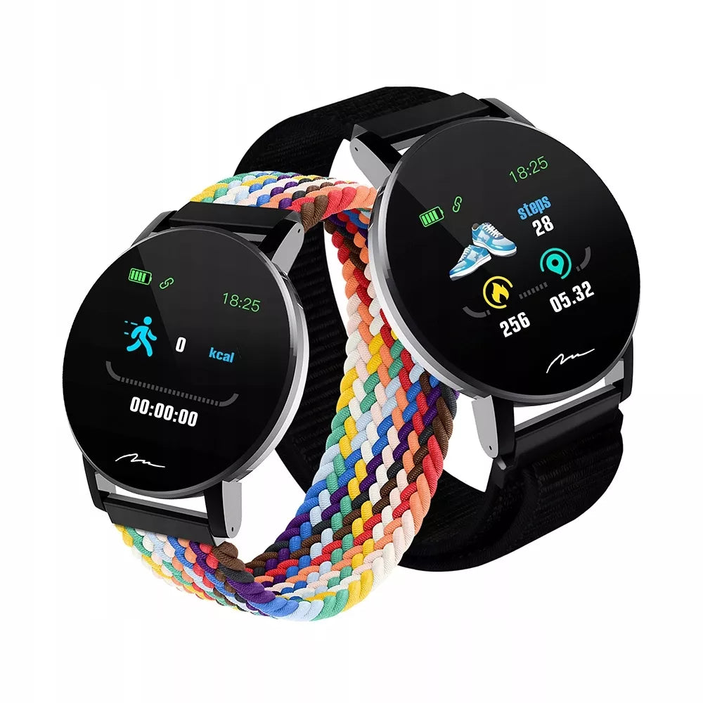 SMARTWATCH LAIKRODIS MOTERIŠKAS VYRIŠKAS ACTIVEBAND SPORTAS SLĖGIS PULSAS ŽINGSNIAI