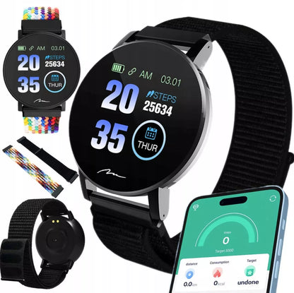 SMARTWATCH LAIKRODIS MOTERIŠKAS VYRIŠKAS ACTIVEBAND SPORTAS SLĖGIS PULSAS ŽINGSNIAI