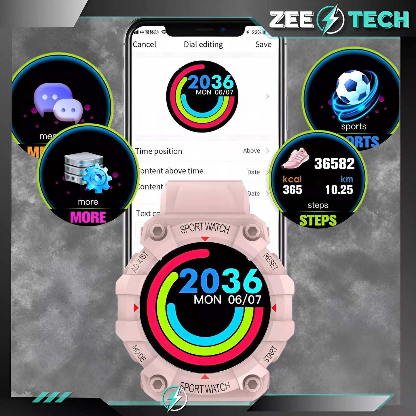 SMARTWATCH laikrodis moterims vyrams vaikams  SMARTBAND žingsniai miegas pulsas deguonis