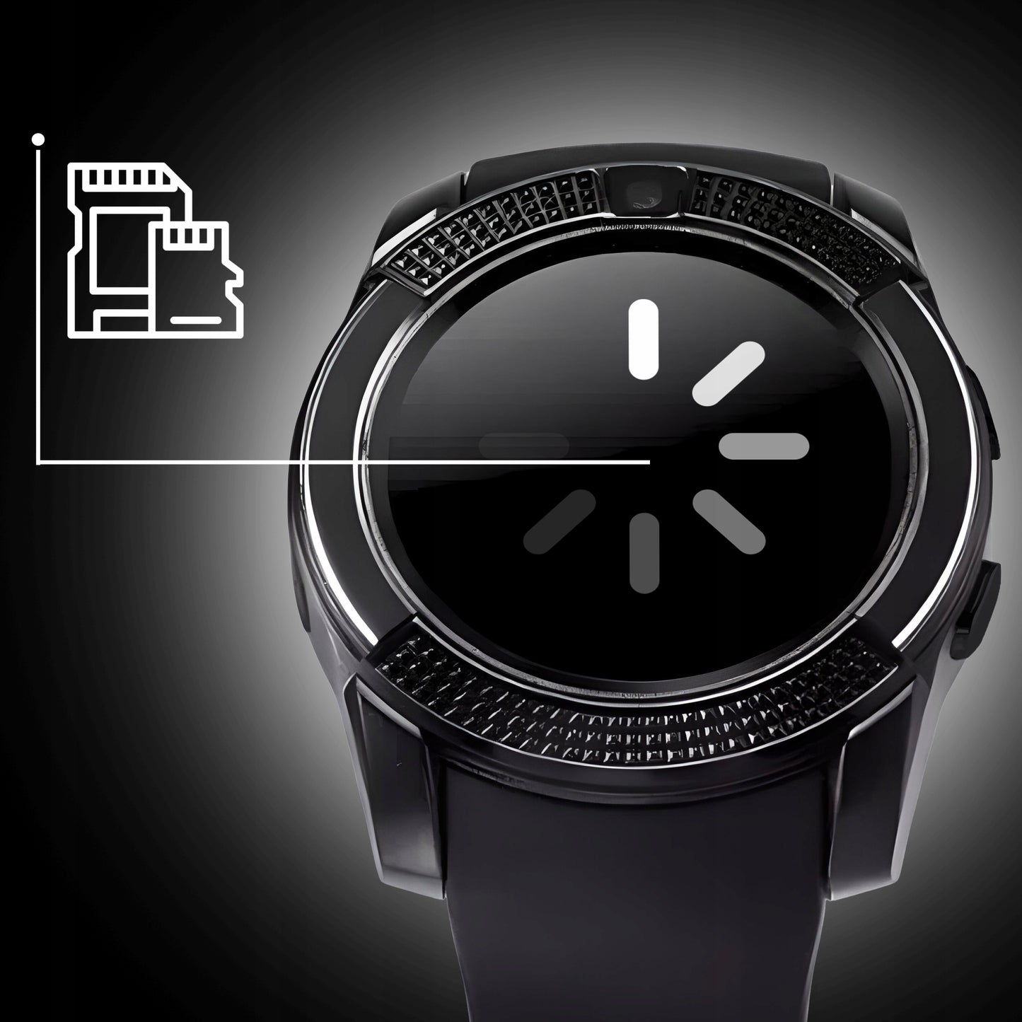 SMARTWATCH IŠMANUSIS LAIKRODIS SU SIM KORTELE, SD, IPS EKRANU, KAMERA, MIKROFONU, SKIRTAS SPORTUI IR SKAMBUČIAMS